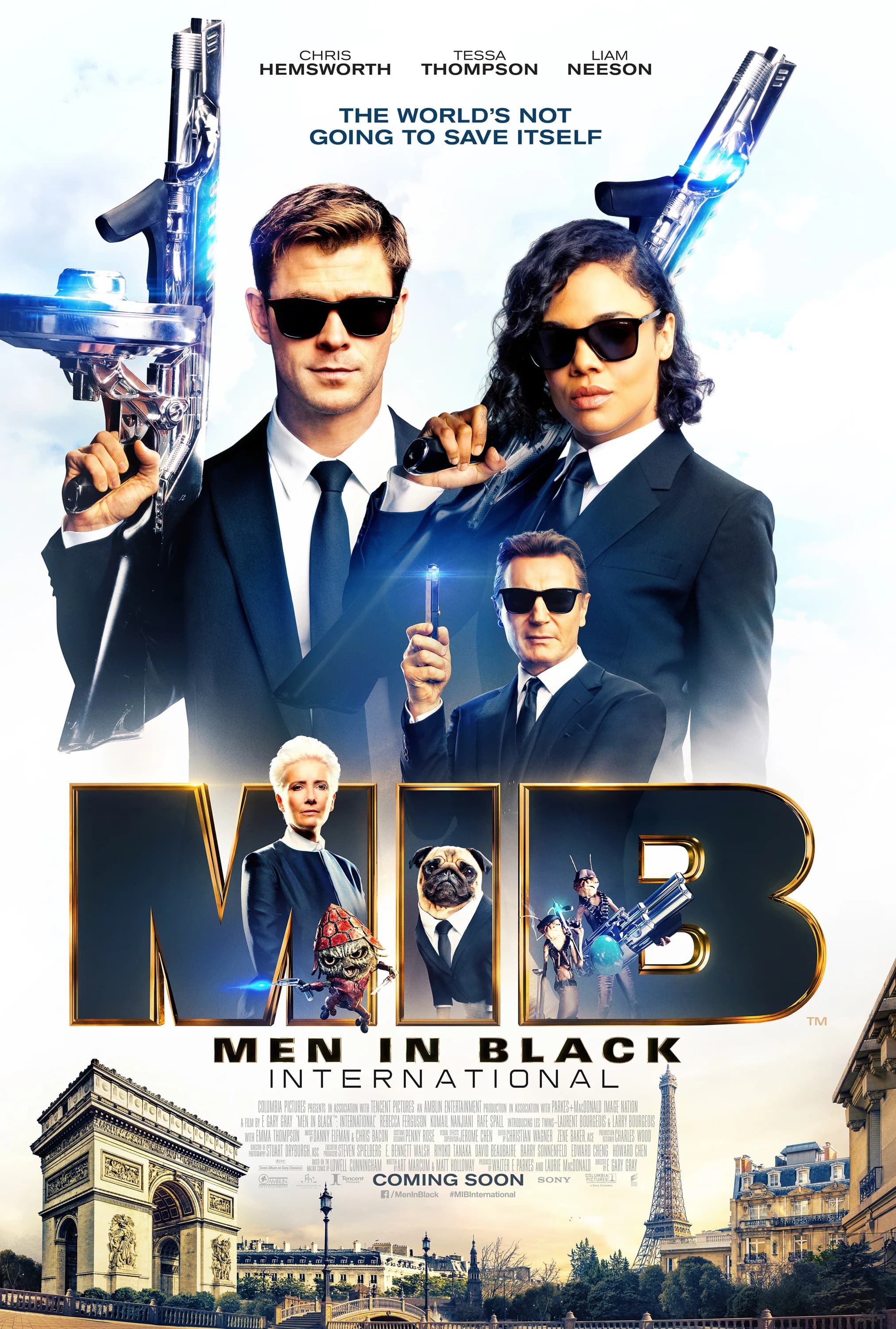 Poster of Men in Black International (2019) BluRay [Hindi (ORG 5.1) & English]
