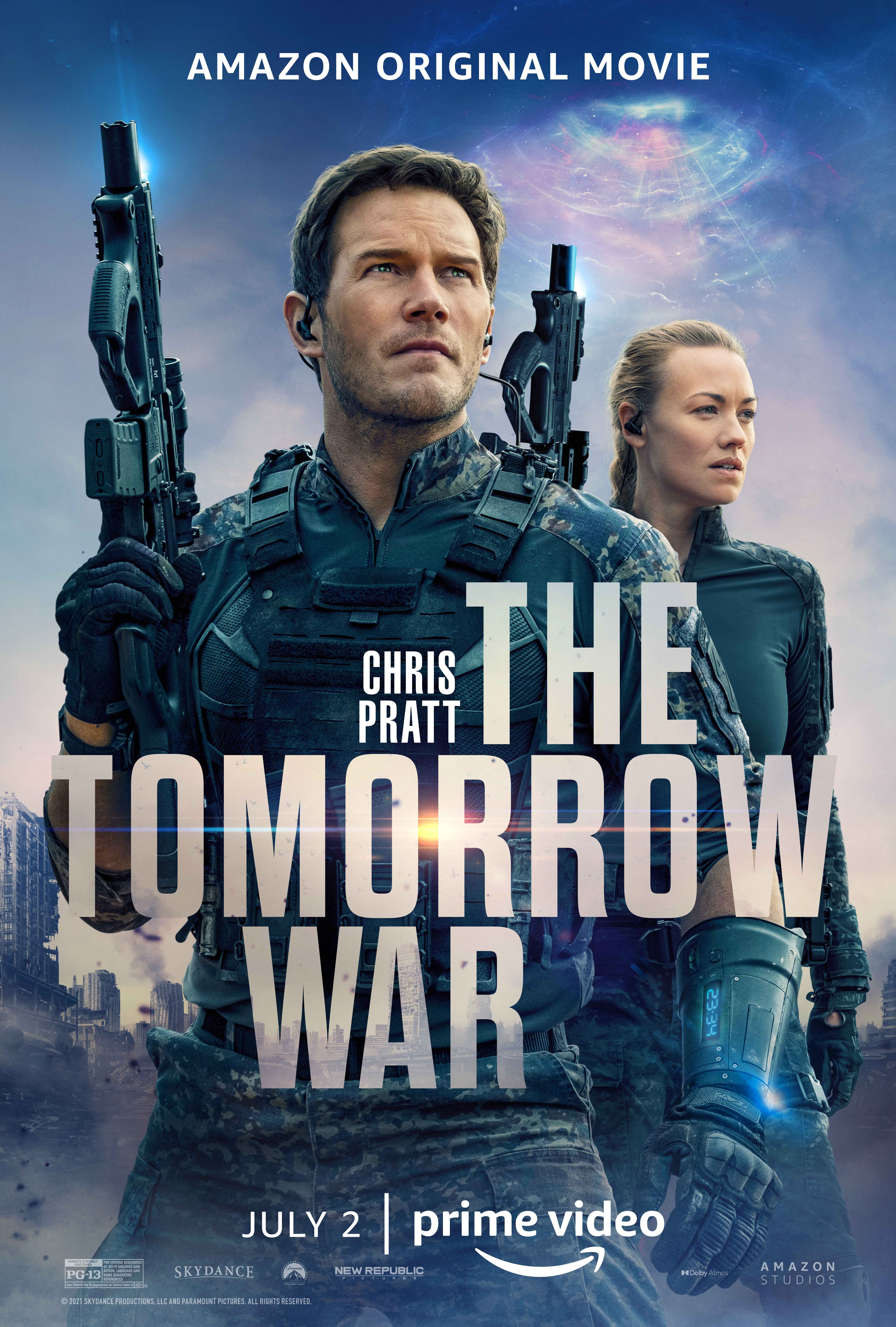 Poster of The Tomorrow War (2021) BluRay Full Movie (Hindi-English)
